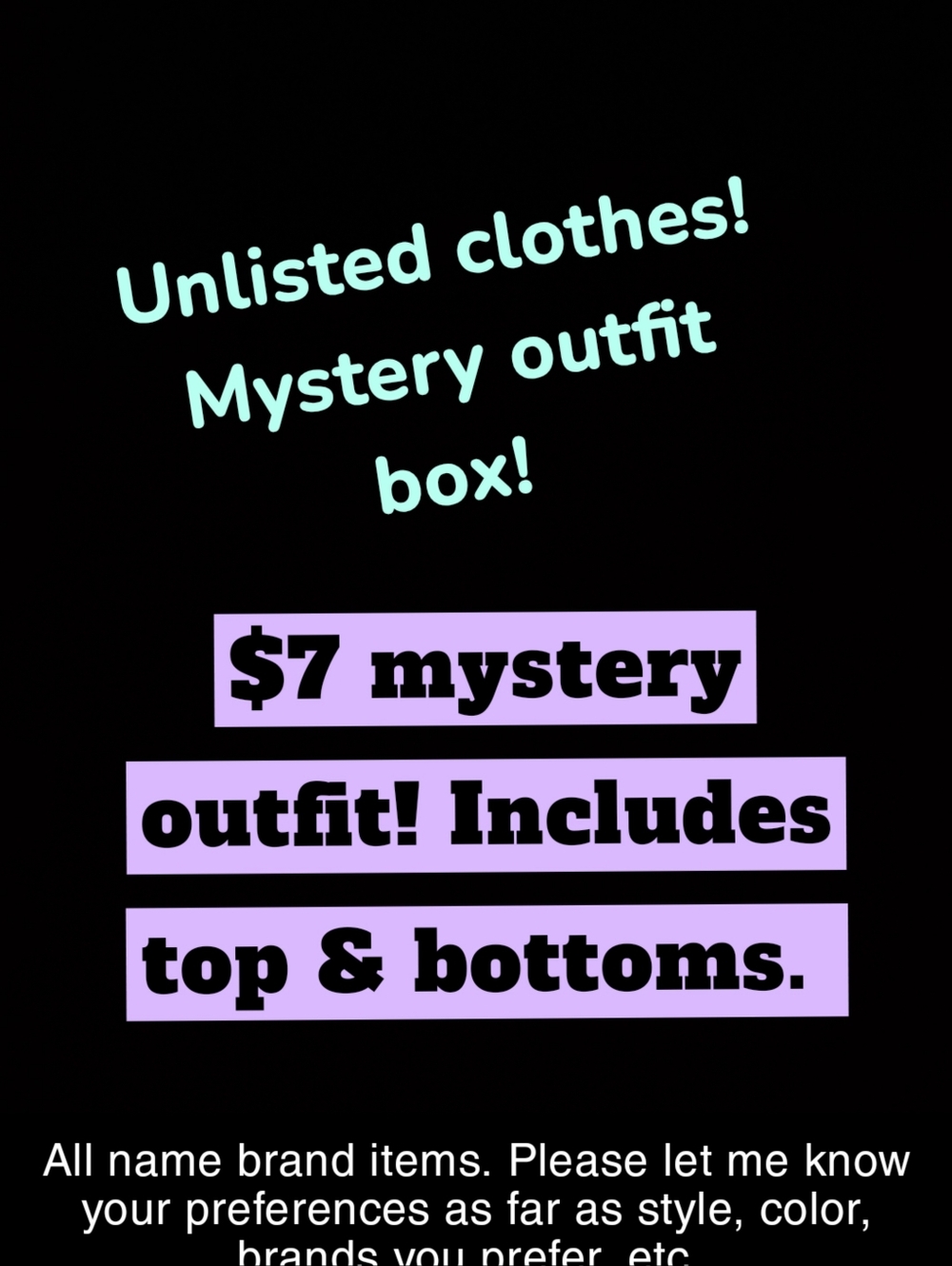 Womans Mystery outfit!! Unlisted clothes!